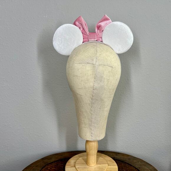 Pastel Pearl Minnie Ears | Disney-Inspired Velvet Mickey Mouse Ears Headband - Picture 4 of 5